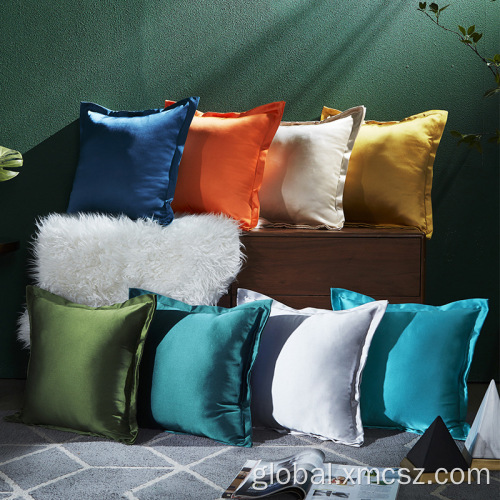 Decorated Cushion Covers Multi Color Luxury Satin Silk Stock Cushion Cover Manufactory